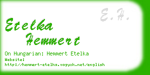 etelka hemmert business card